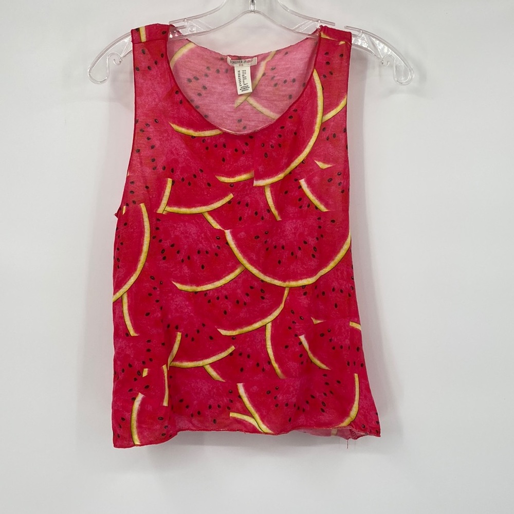Forever 21 Girls Watermelon Crop Tank Top